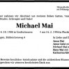 Mai Michael 1908-1994 Todesanzeige